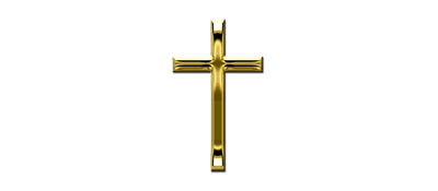 DNSEMP-L-510-GD-WT Gold Single Cross White